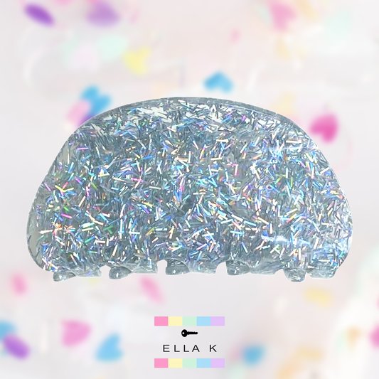 Custom Name Confetti Hair Claw Clip