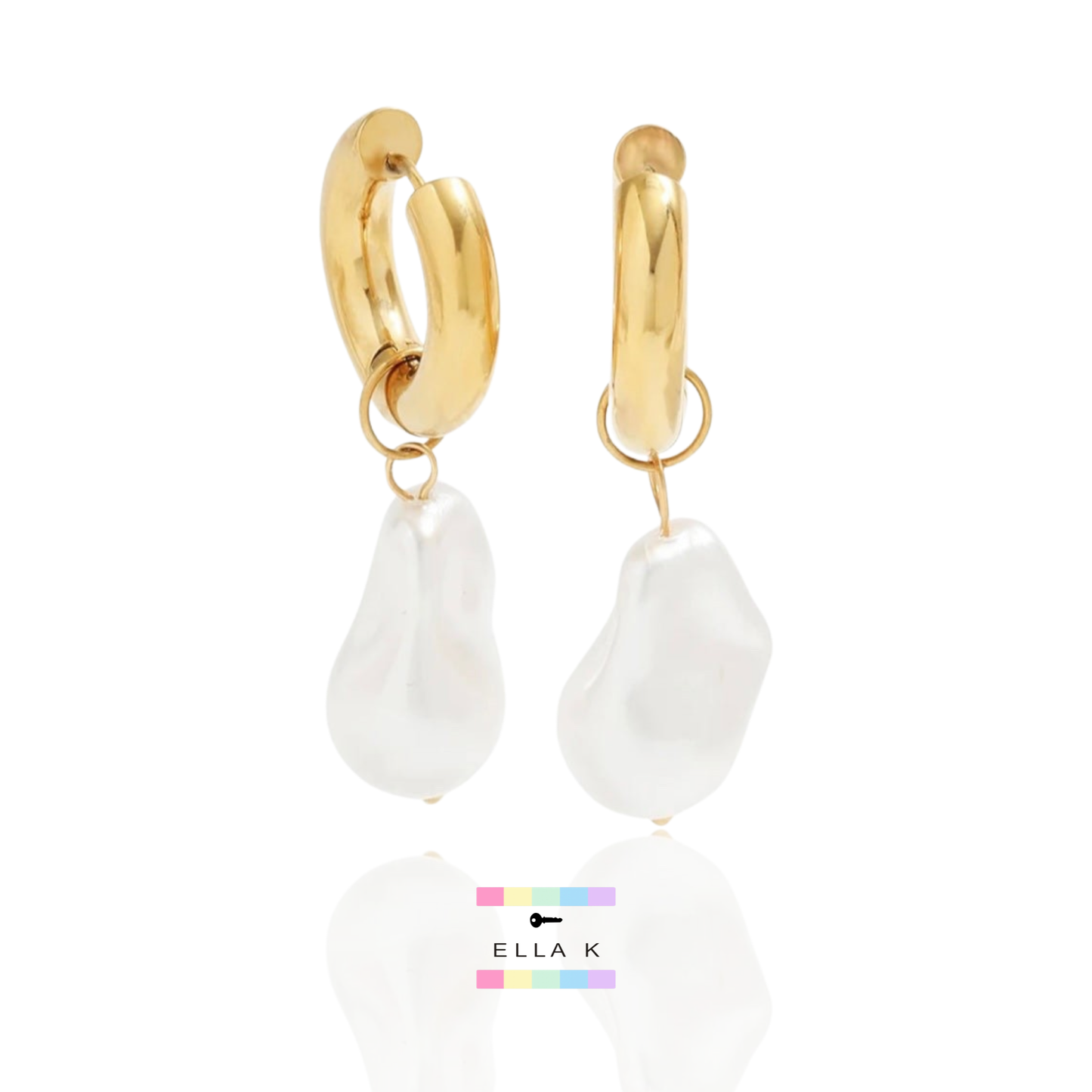 Pearl Huggie Earrings