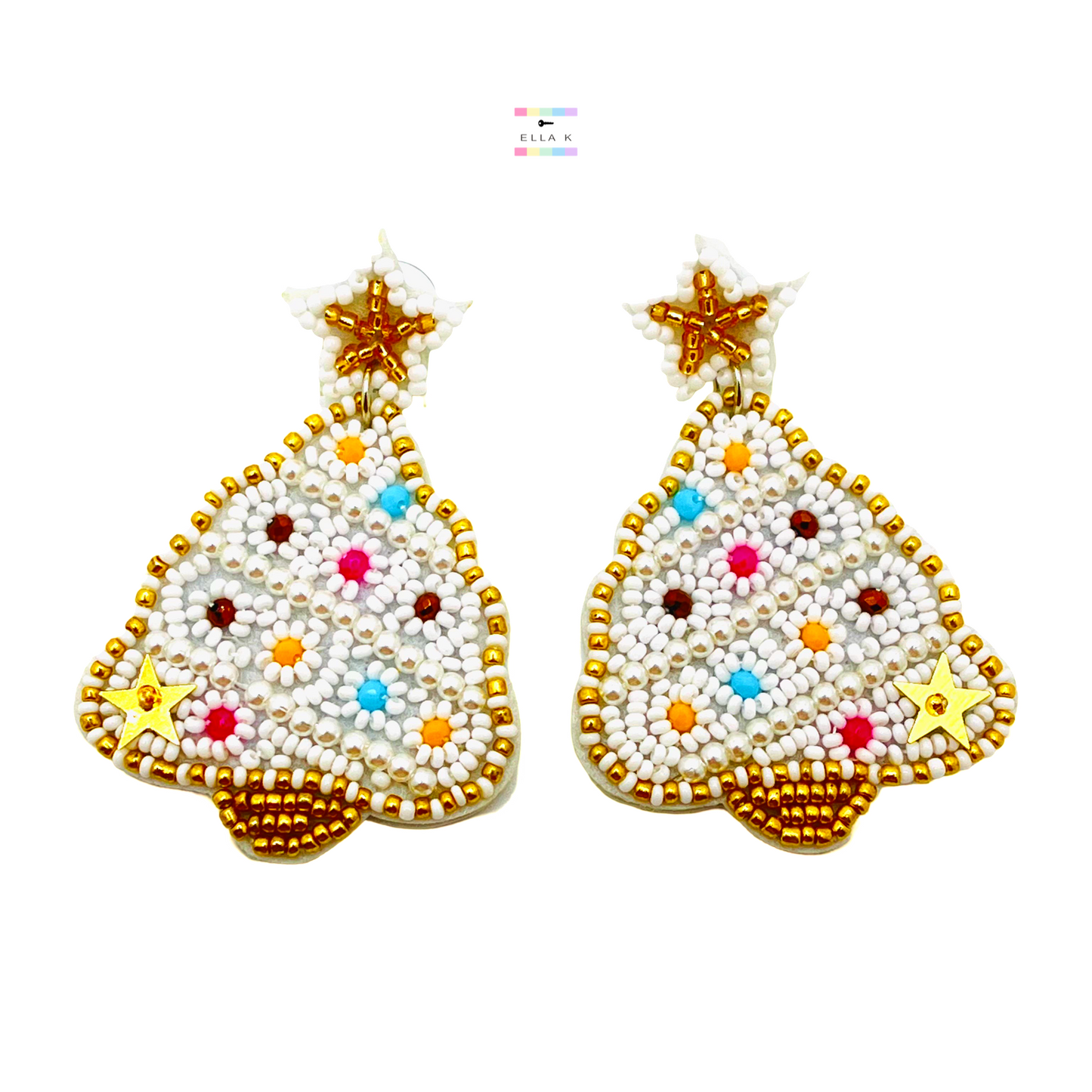 "It's A White Christmas" Christmas Earrings