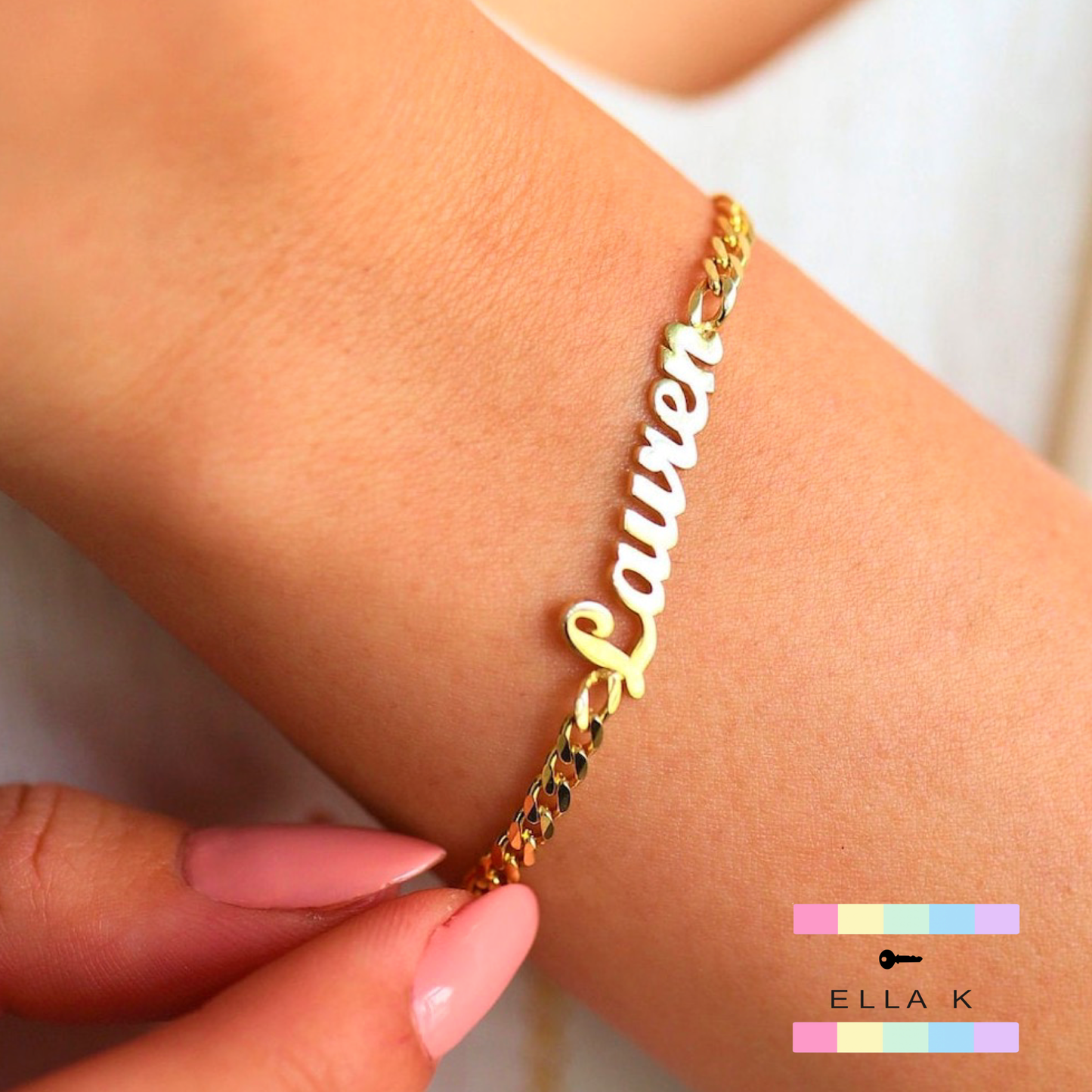 Cuban Chain Name Bracelet