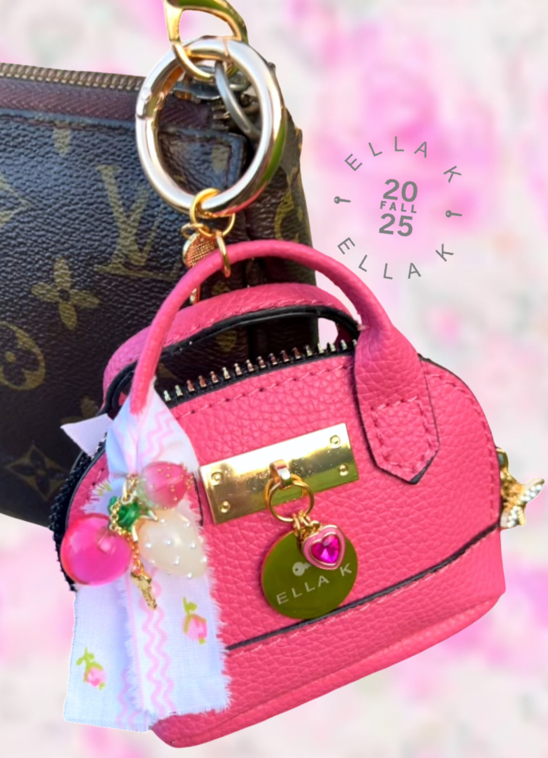 Candy Pink Mini Tote Bag Charm