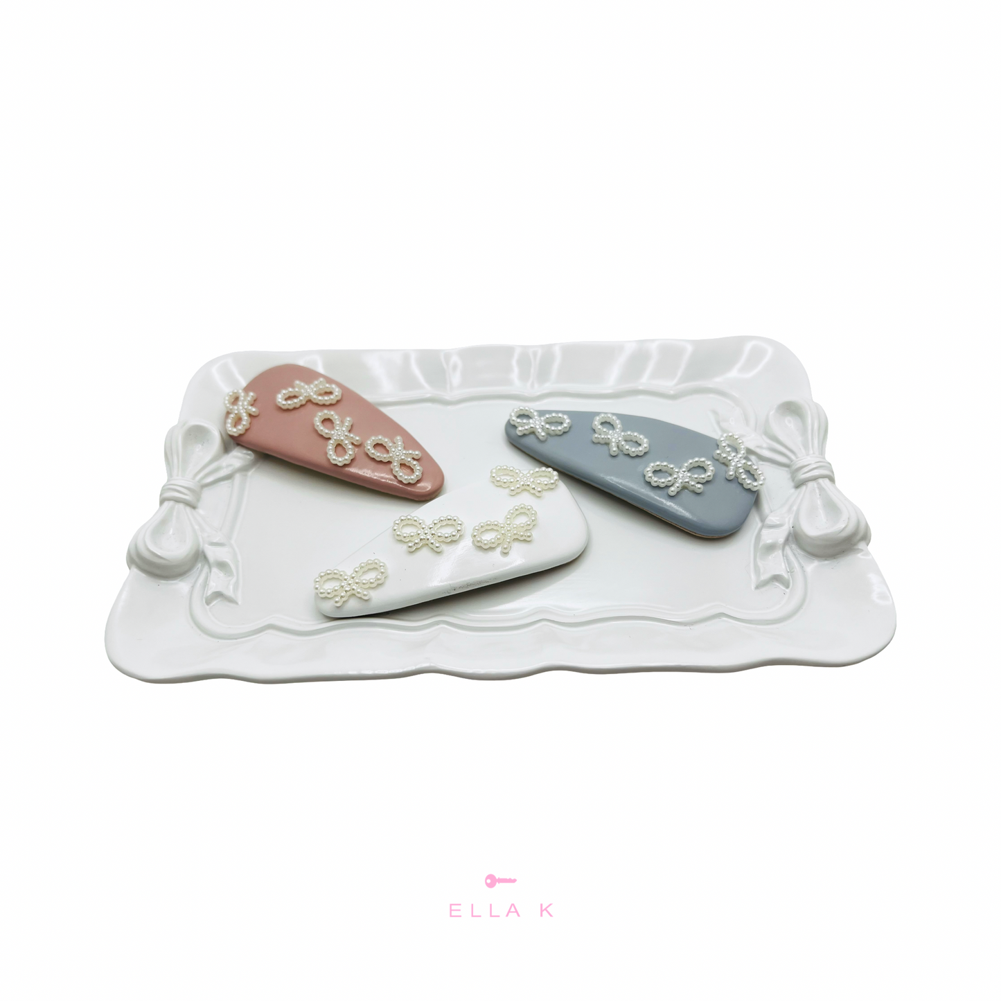Coquette Pearl Cloud Bow Hair Clip