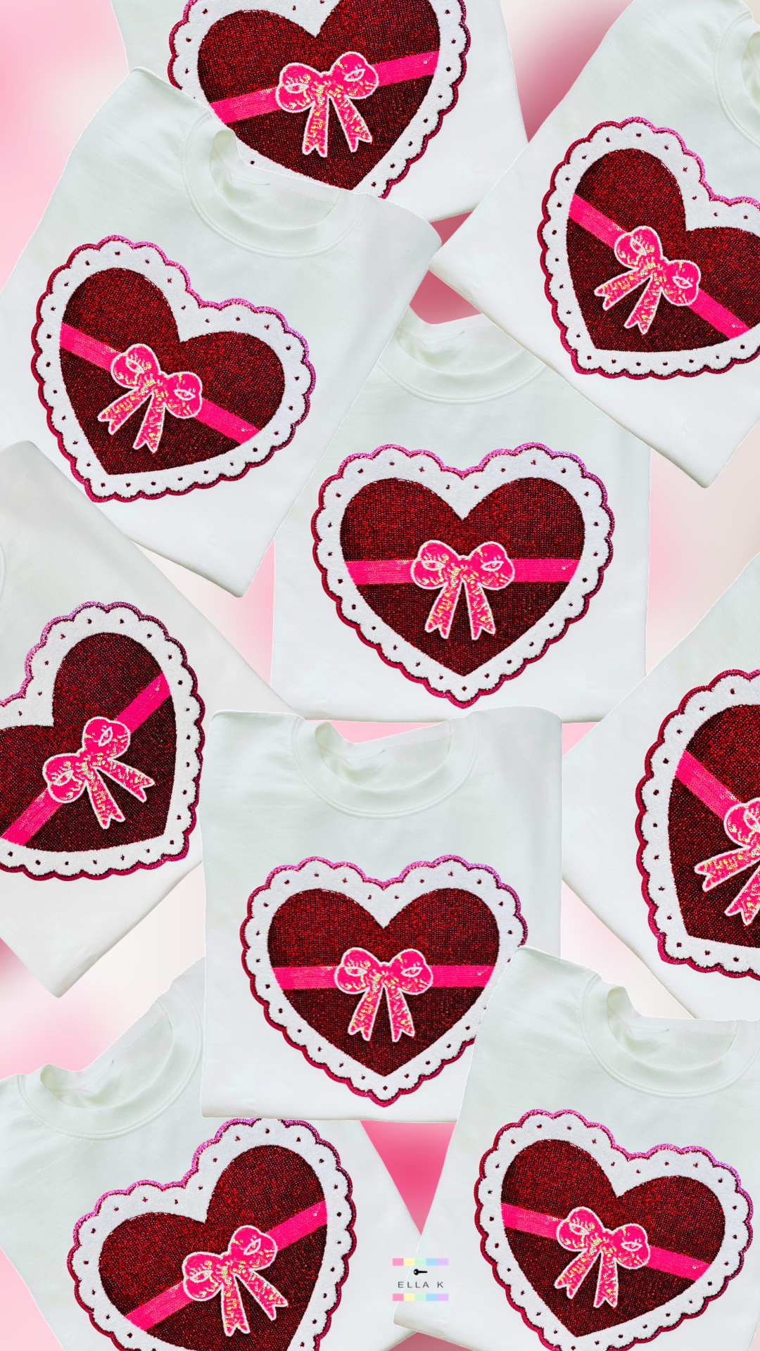 Box Of Chocolates Chenille Sequin Patch Sweatshirt