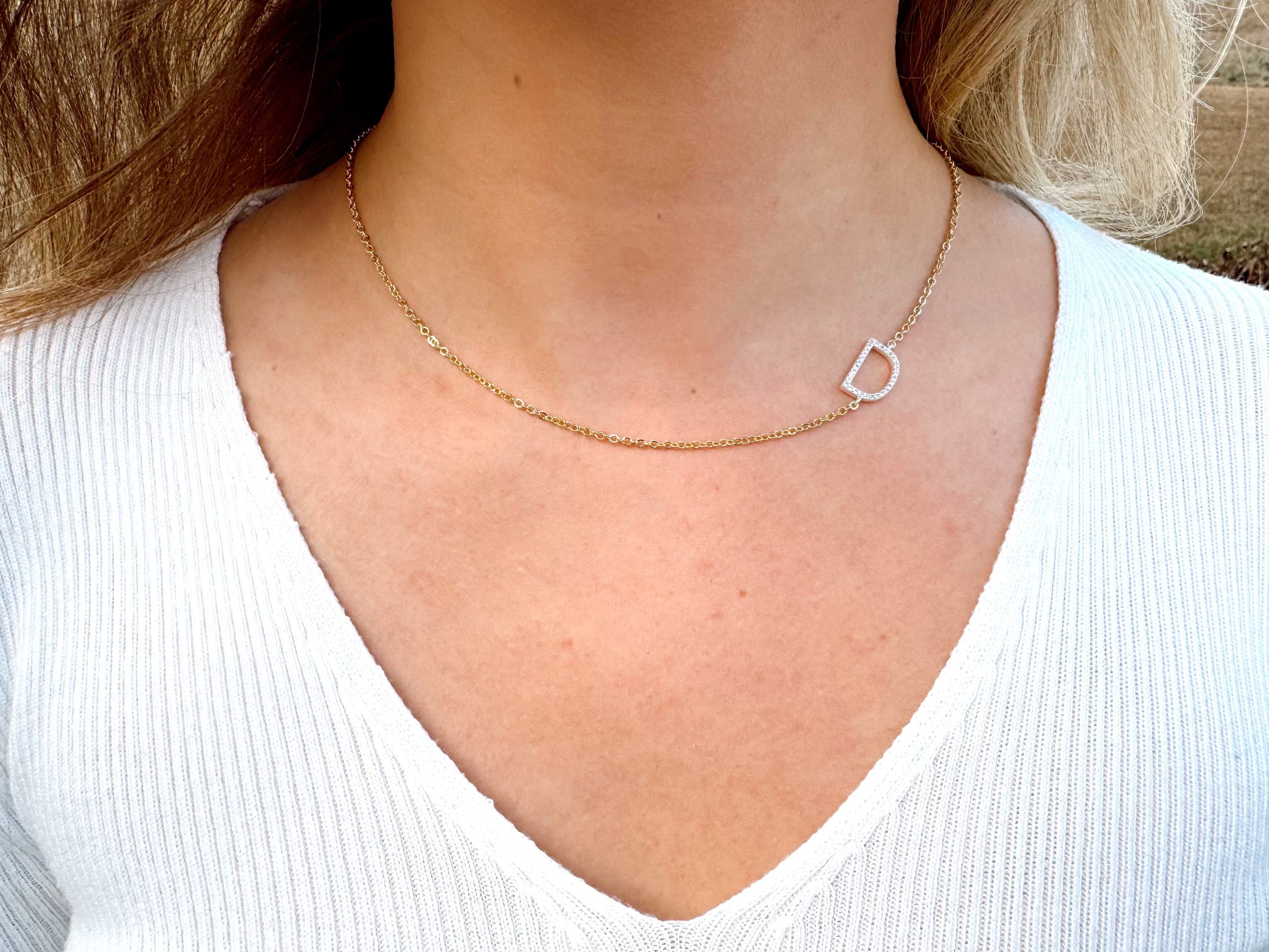 The Original Pave Initial Necklace Ella K