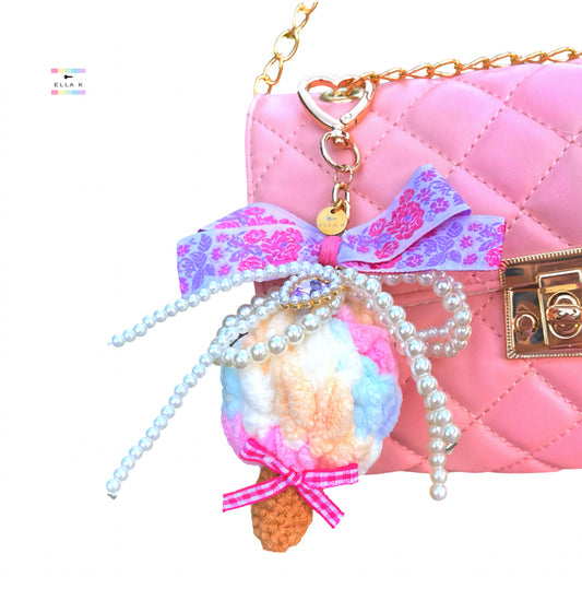 Sherbet Sweetheart Coquette Bow Bag Charm