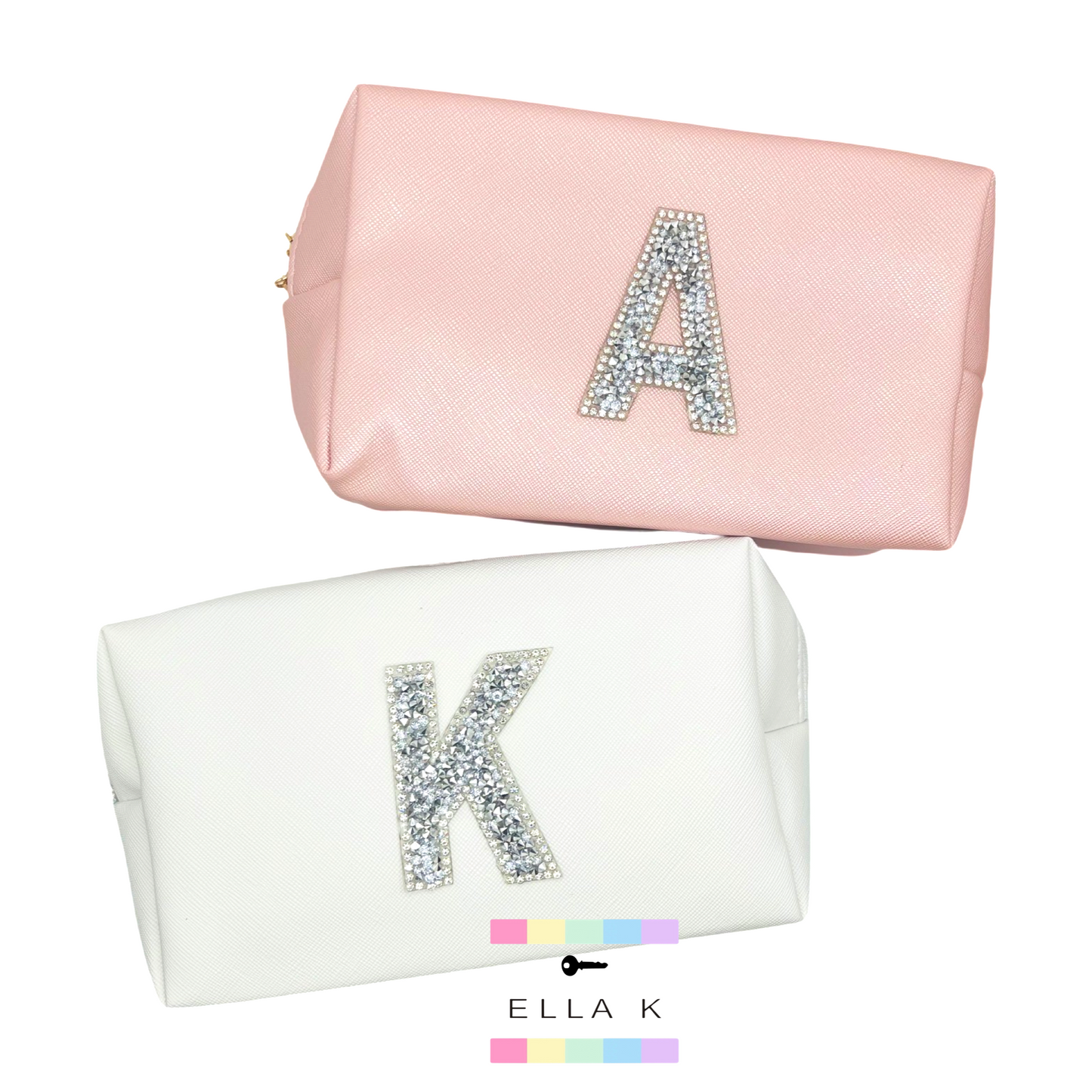 Sparkle Letter Classic Makeup Pouch