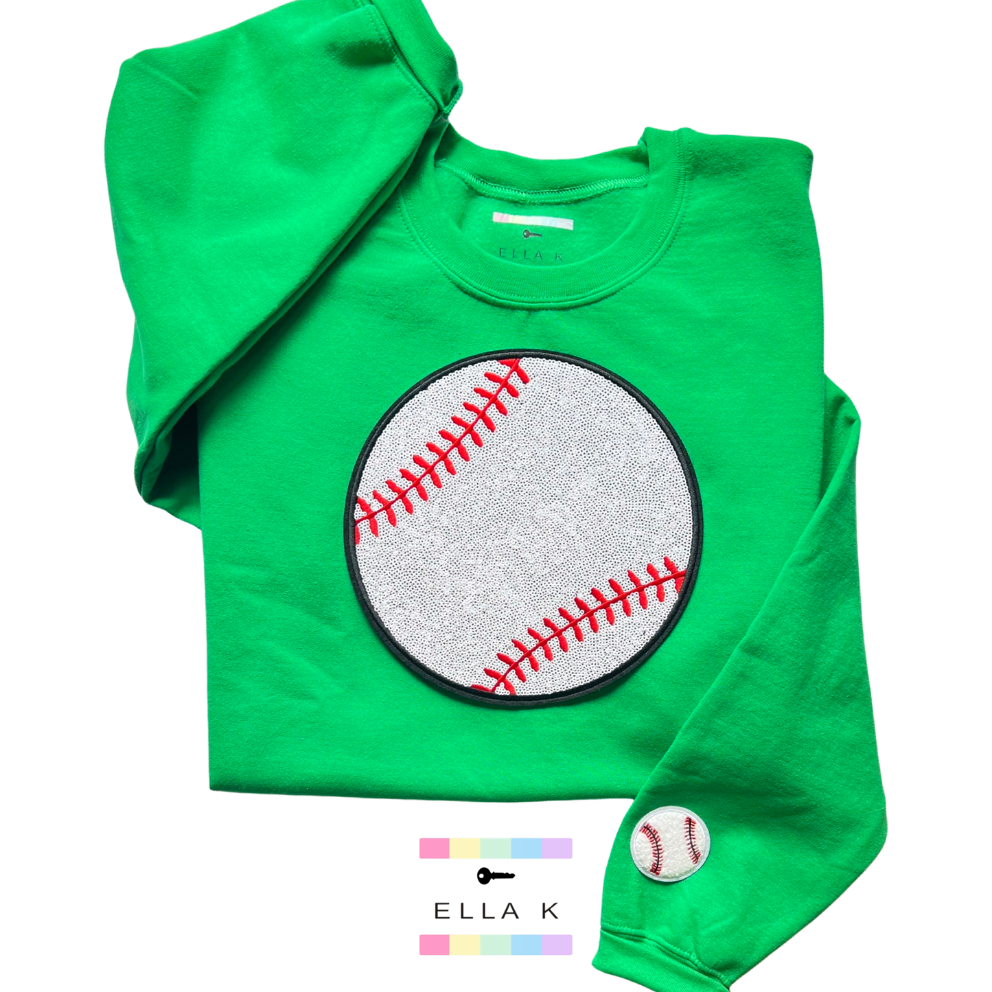 Sequin Baseball Pullover