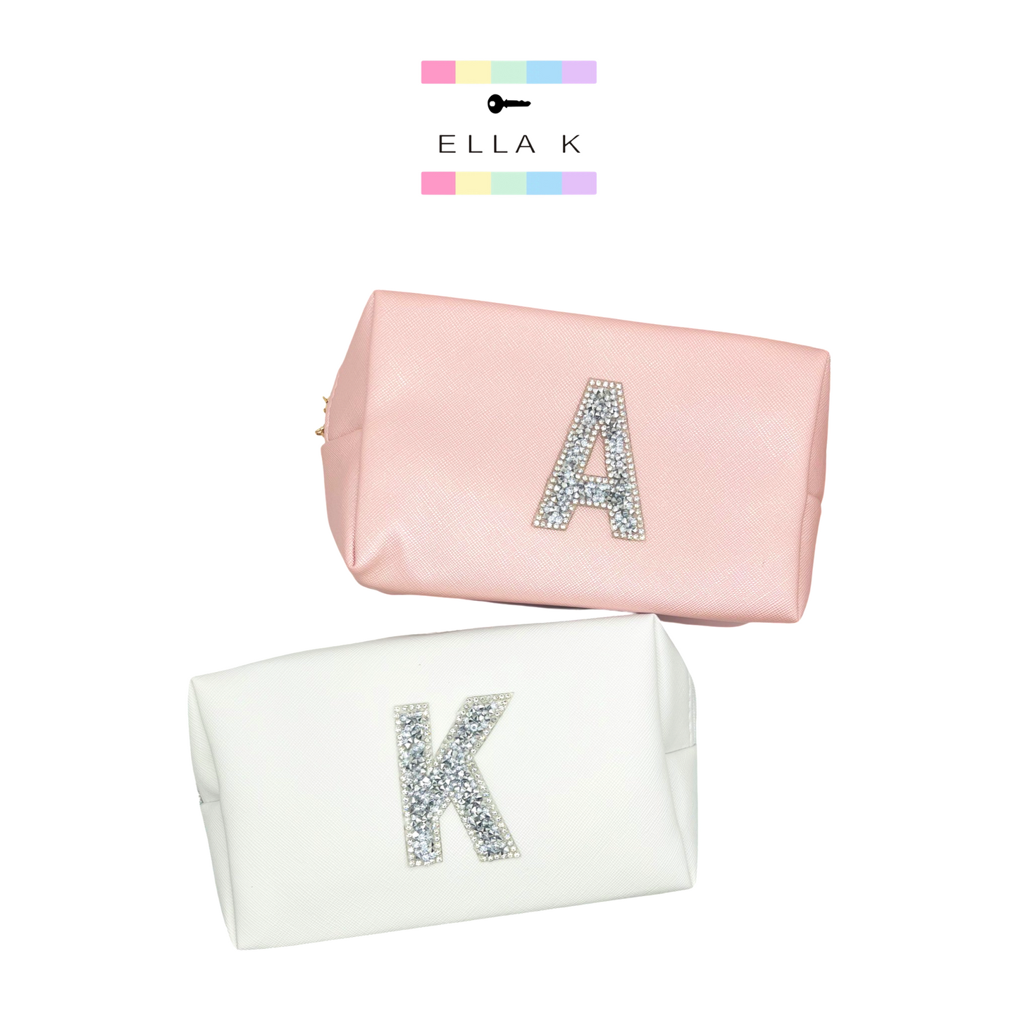 Sparkle Letter Classic Makeup Pouch