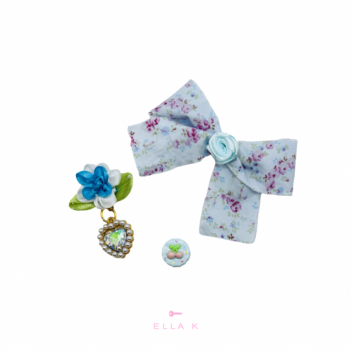 Blue Summer Floral Fancies / Clog Style Shoe Charms