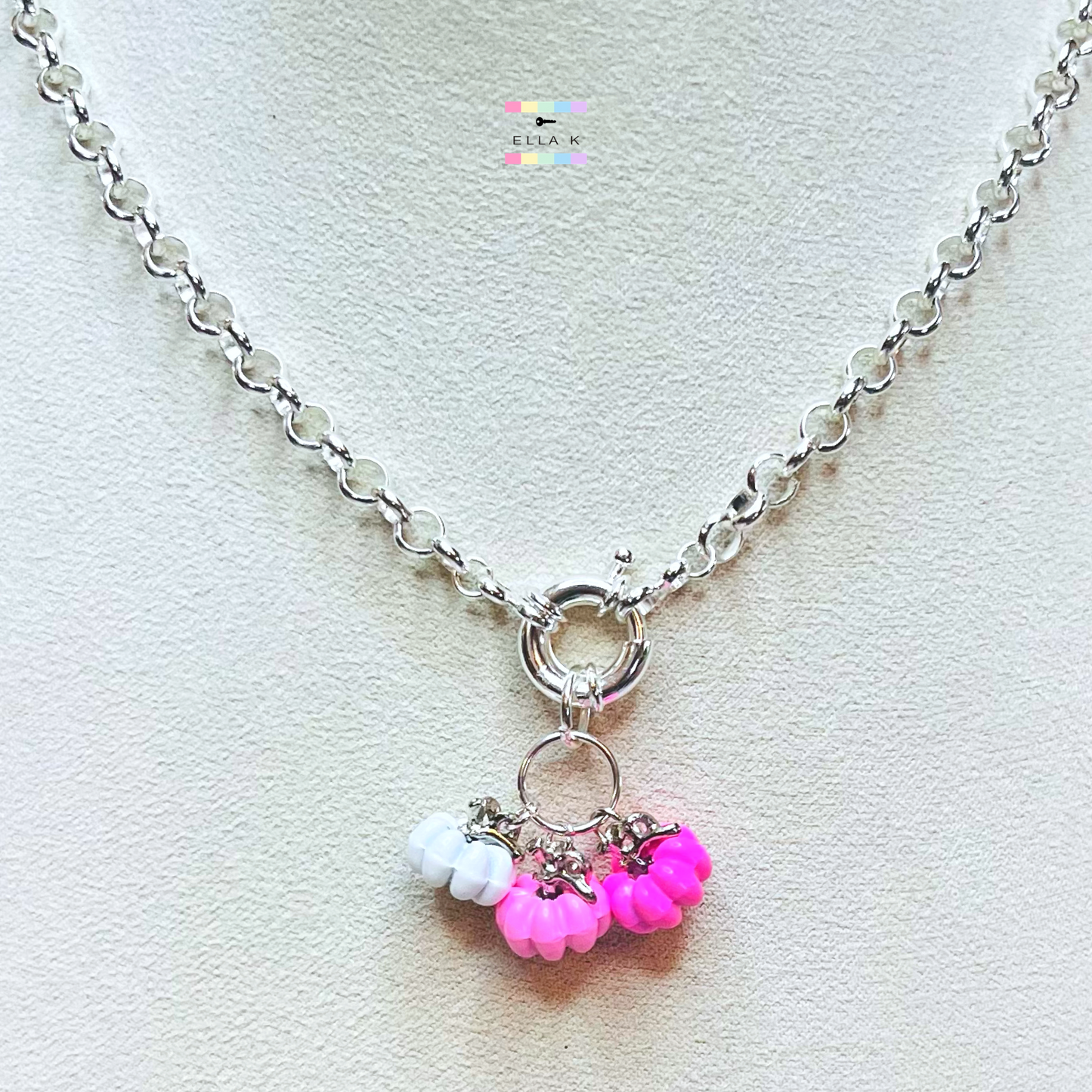 The Tiny Pink Pumpkin Patch Charm Necklace