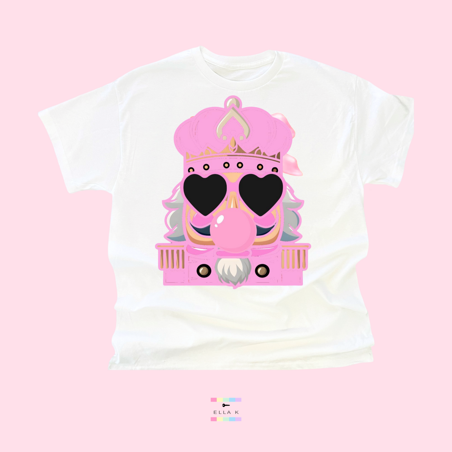 Pink XL Bubble Gum Nutcracker Graphic Tee