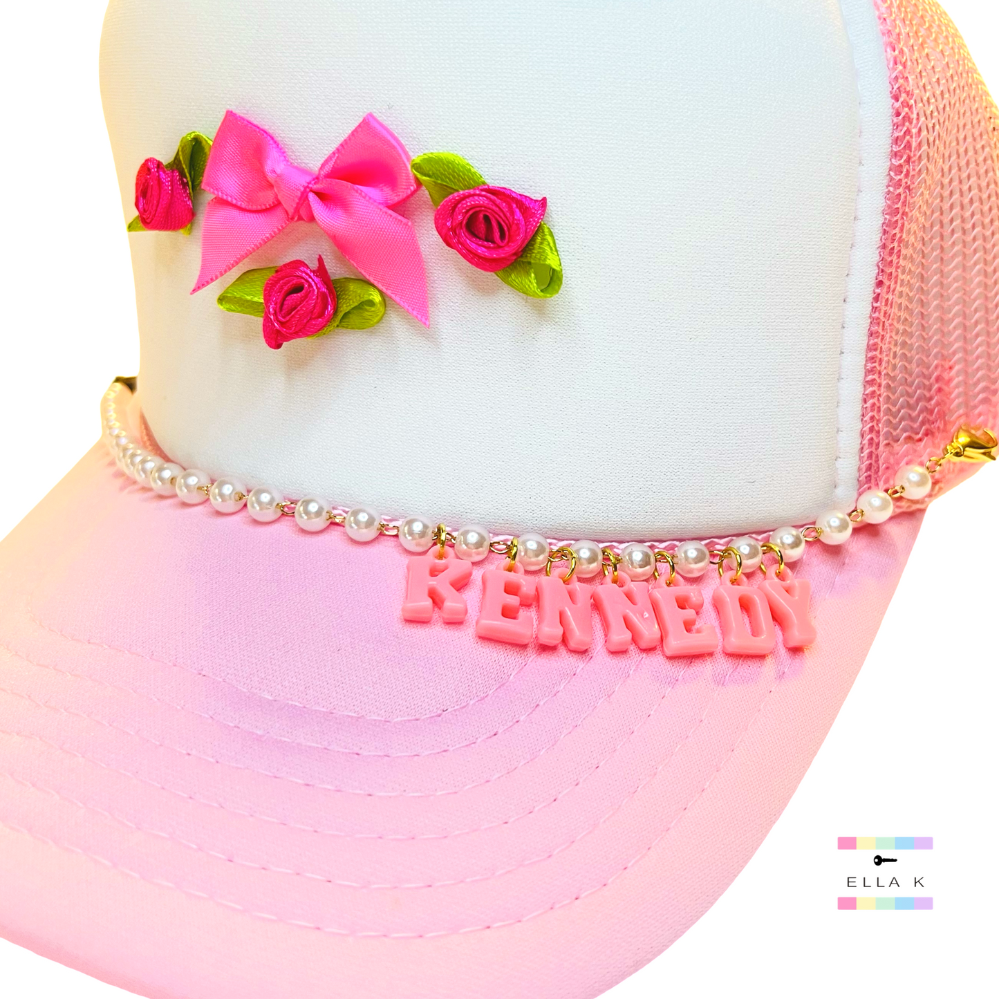 Custom Name Pearl Link Trucker Hat Chain