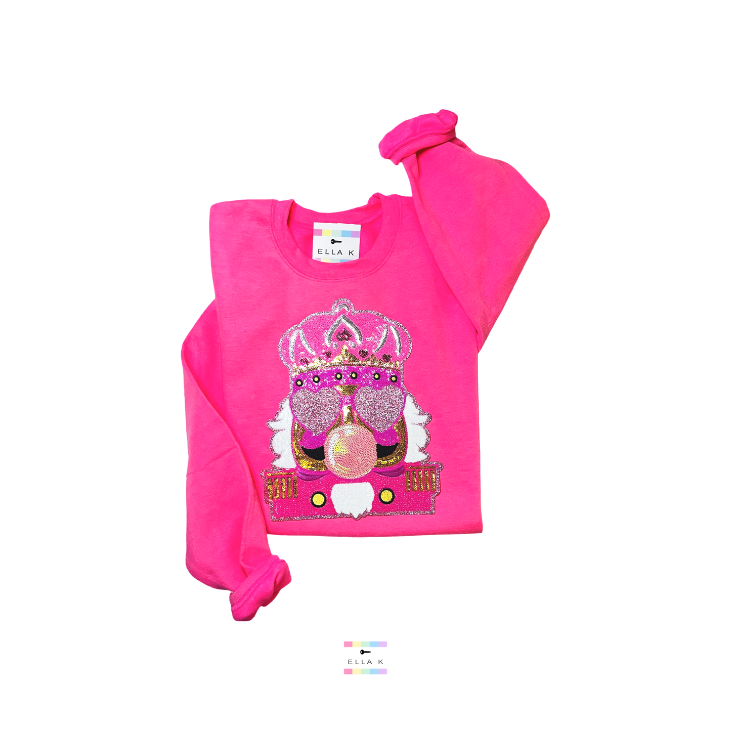 Bubble Gum Nutcracker King Christmas Sweatshirt