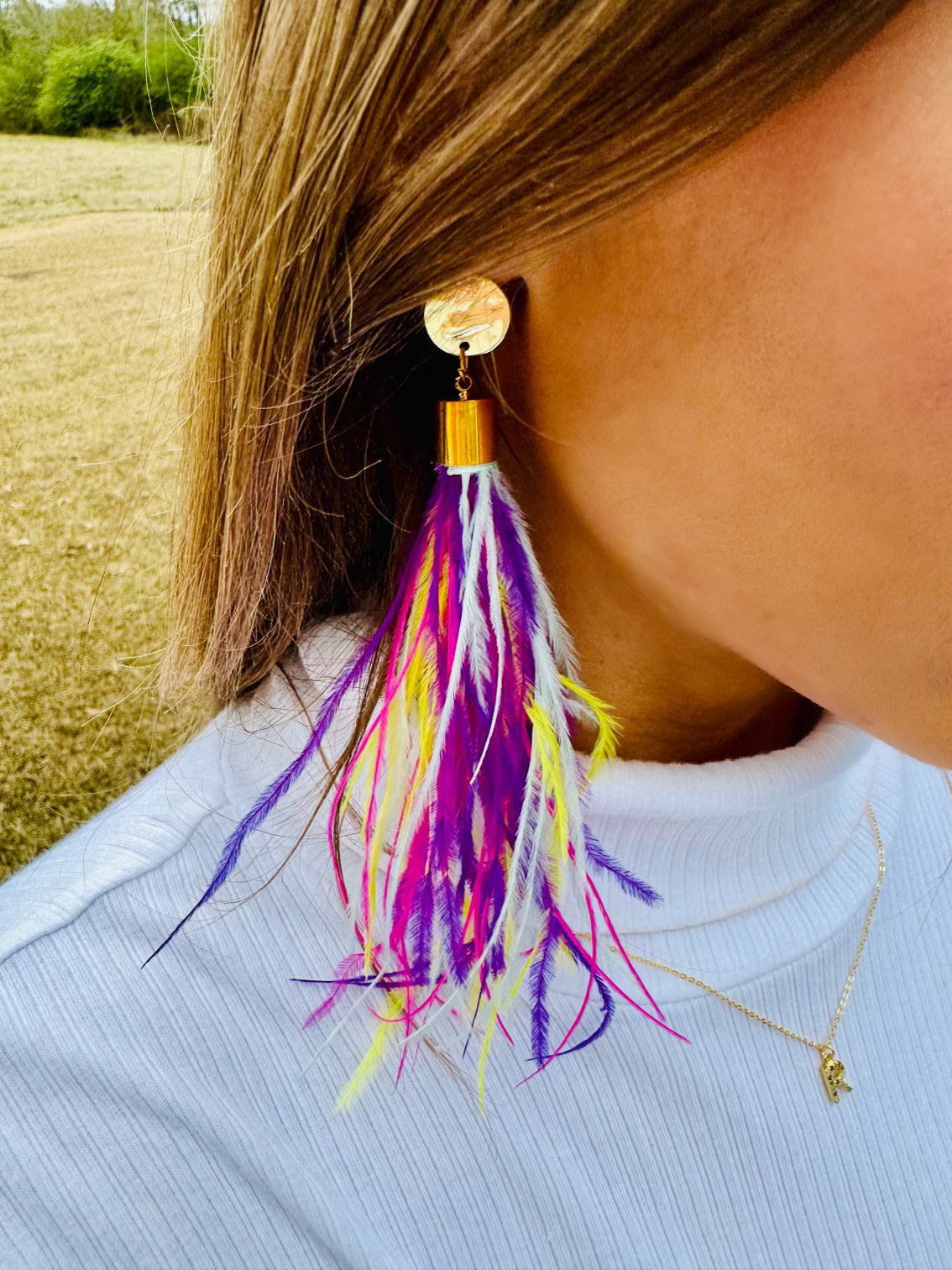 Feather Earrings - Carnival Collection