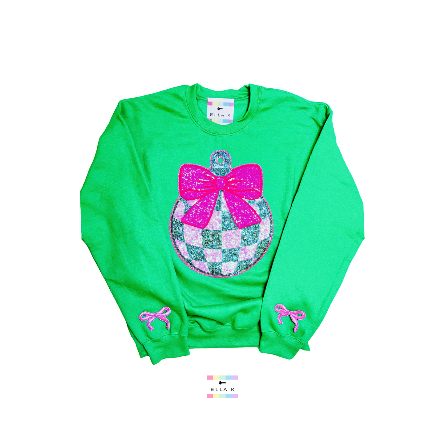 Checkered Ornament Christmas Sweatshirt