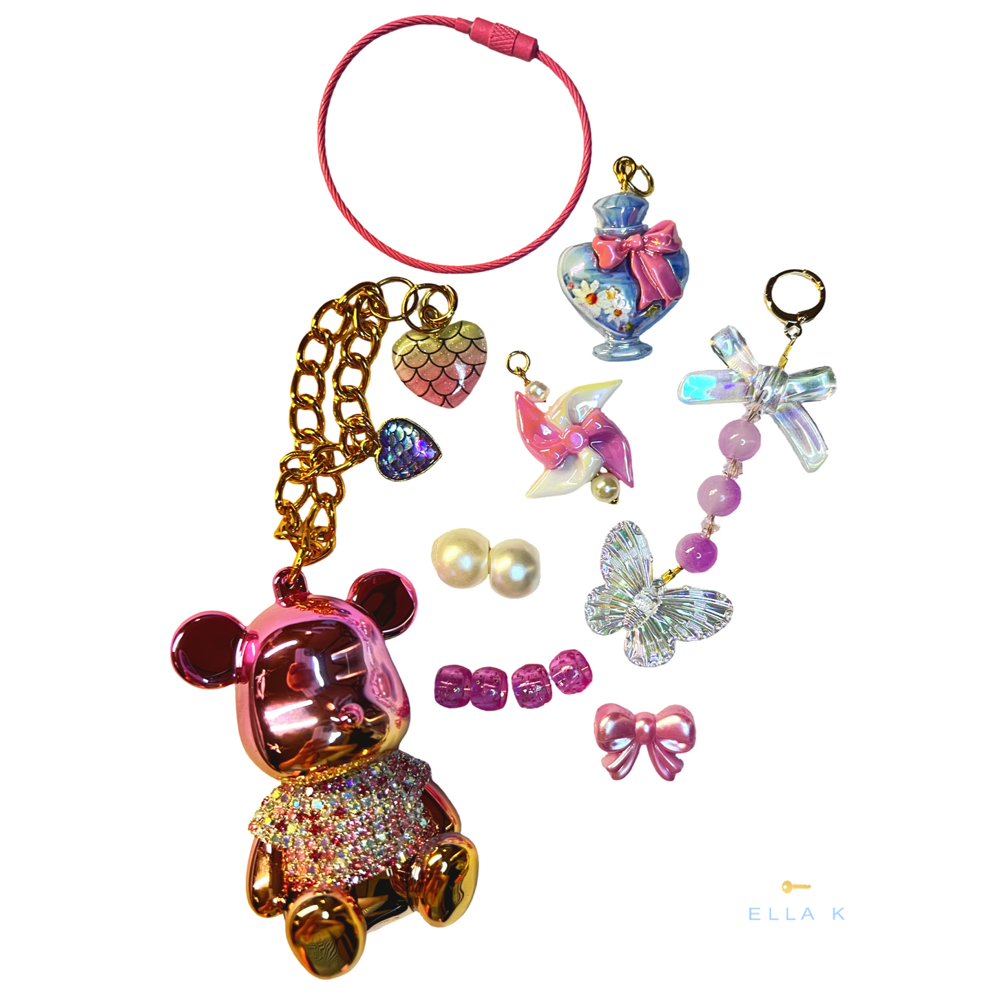 Gemmy Girl Bear Charm Edit Bag Charm