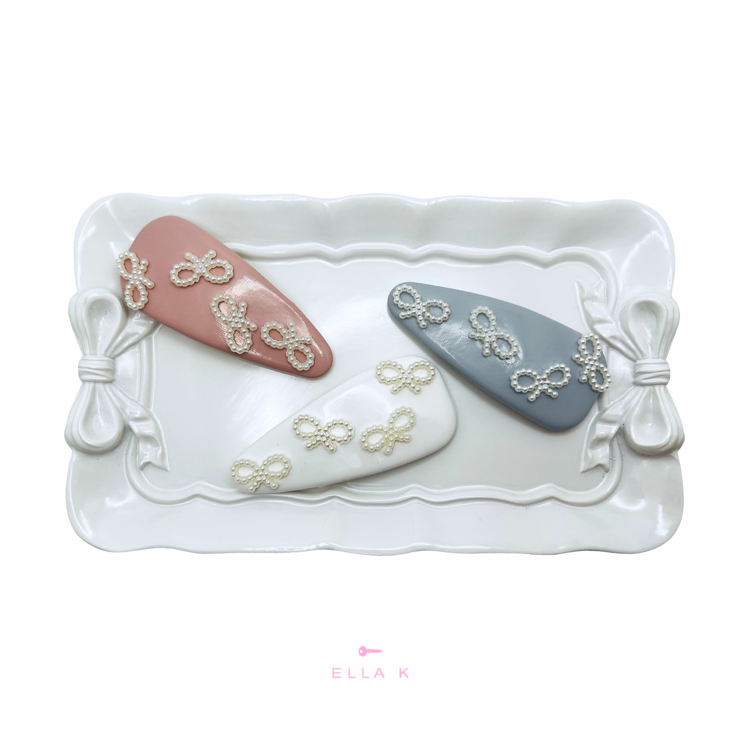 Coquette Pearl Cloud Bow Hair Clip