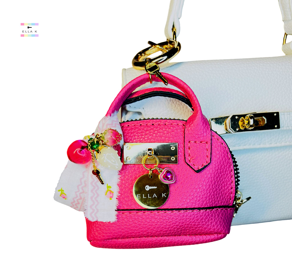 Candy Pink Mini Tote Bag Charm