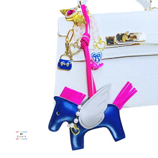 Flying Pony Moonlight Sapphire Love Bag Charm