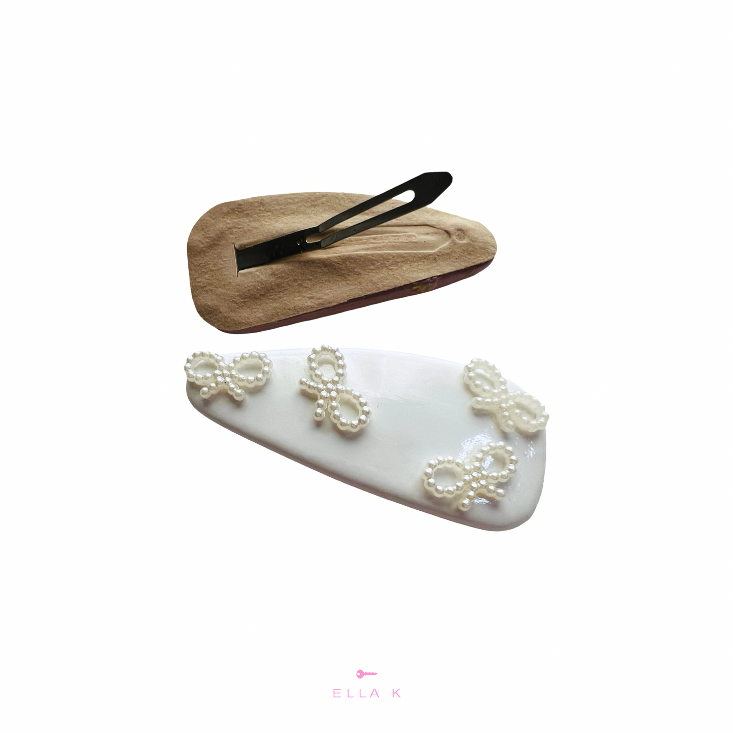 Coquette Pearl Cloud Bow Hair Clip