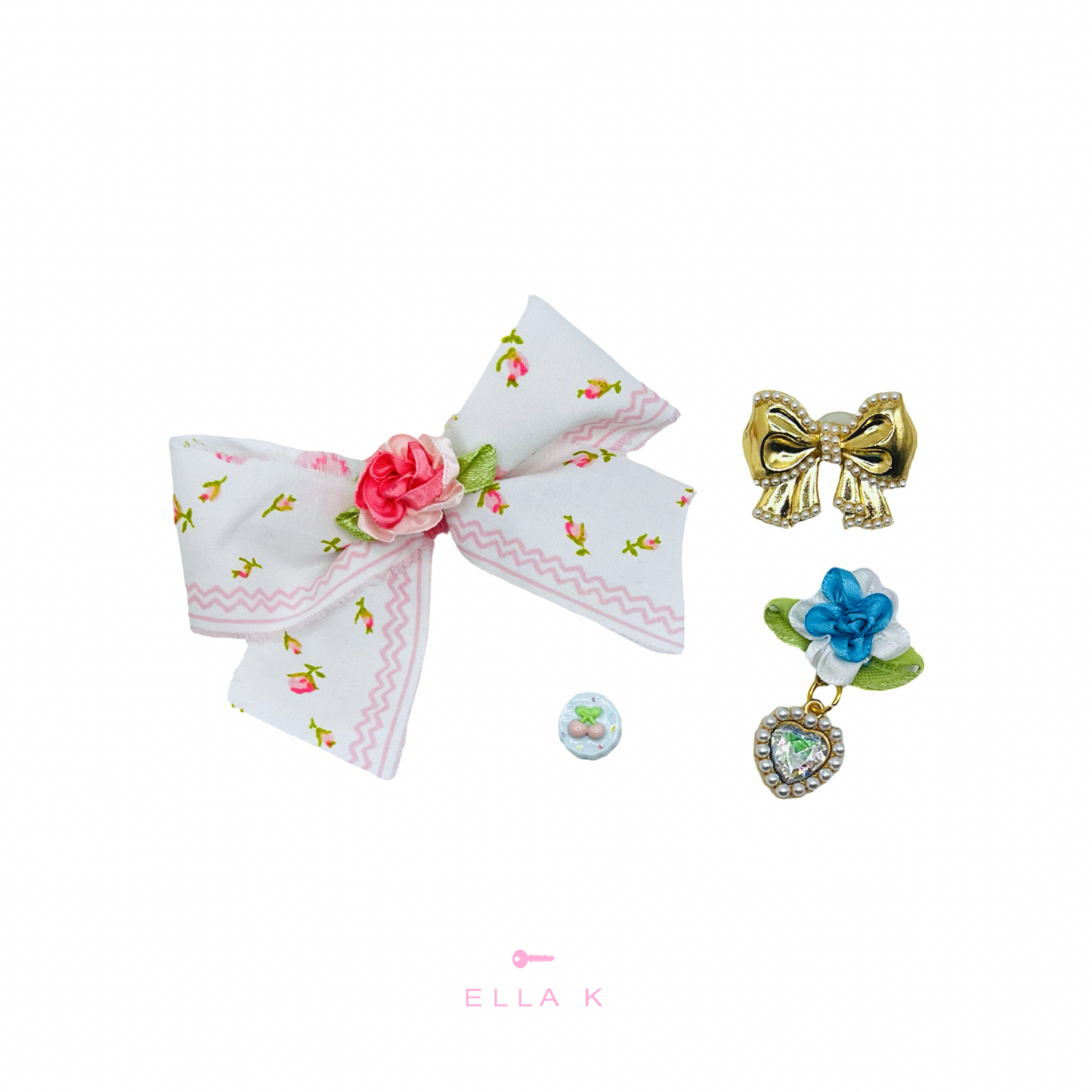 Blue Summer Floral Fancies / Clog Style Shoe Charms