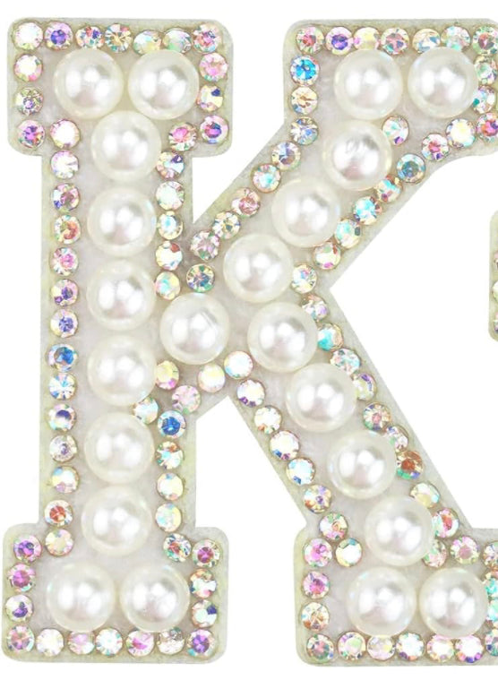 Ella K Pearl Rhinstone Letters