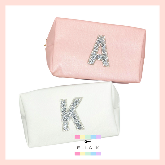 Sparkle Letter Classic Makeup Pouch