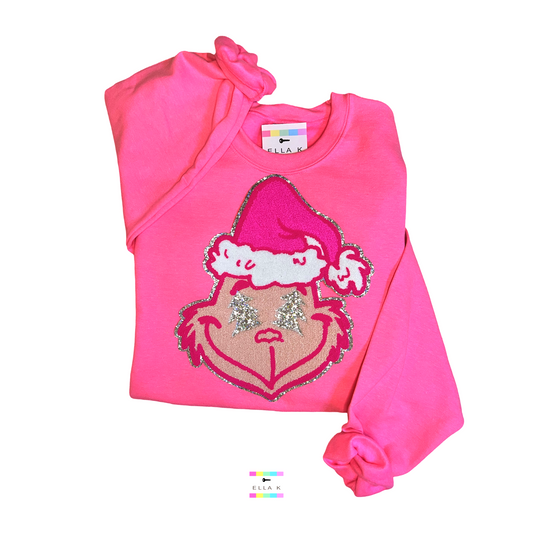 The Grinch Pink Christmas Sweatshirt