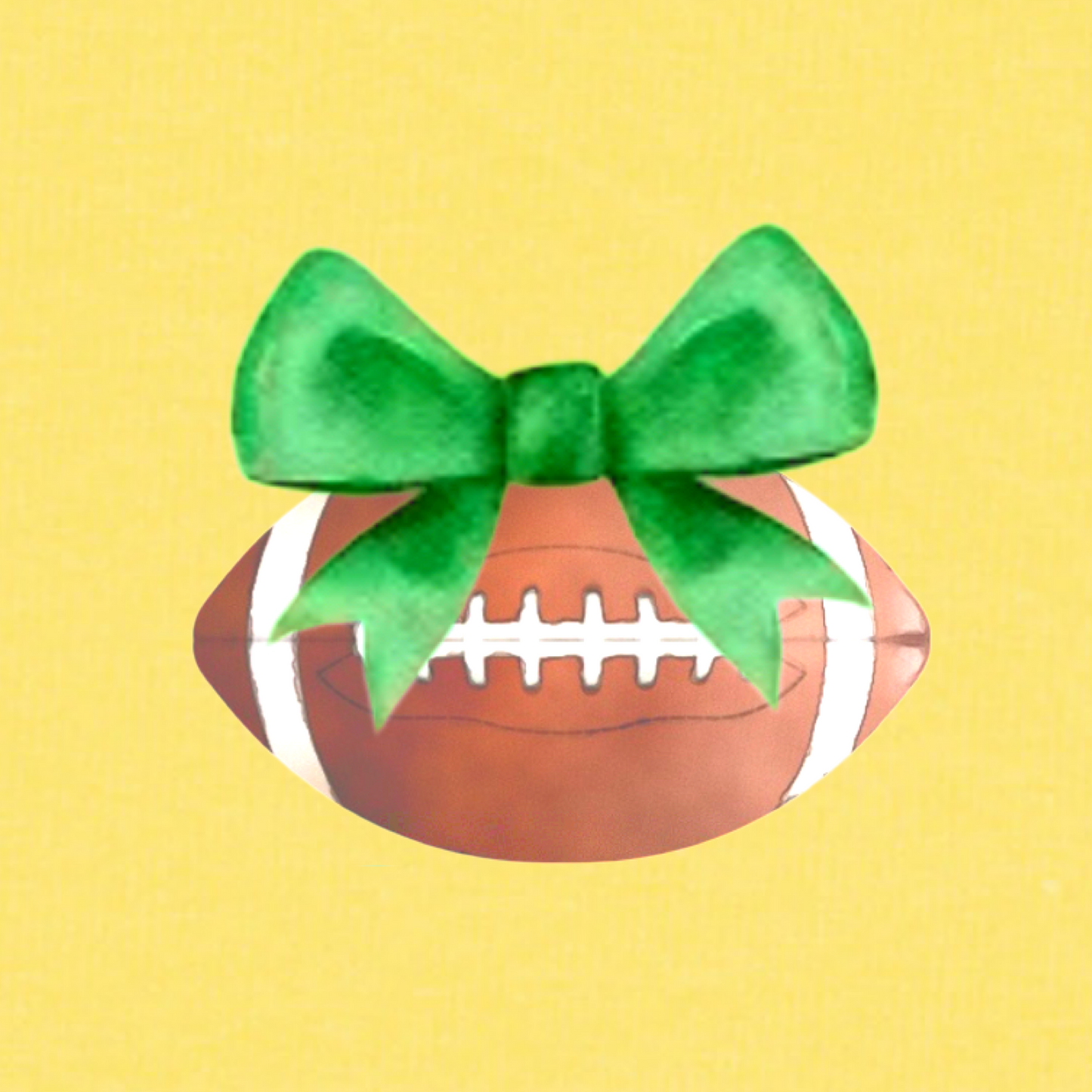 Green Coquette Bow Football Tee