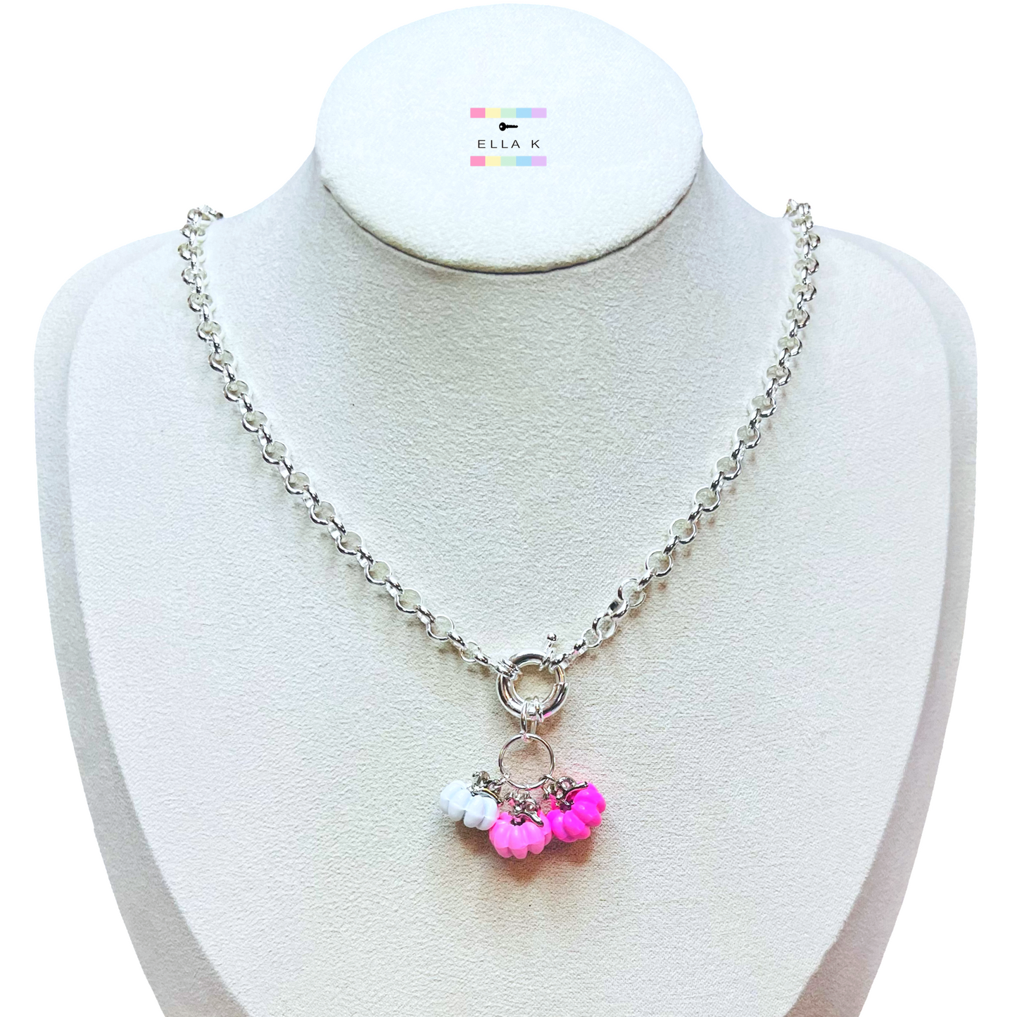 The Tiny Pink Pumpkin Patch Charm Necklace
