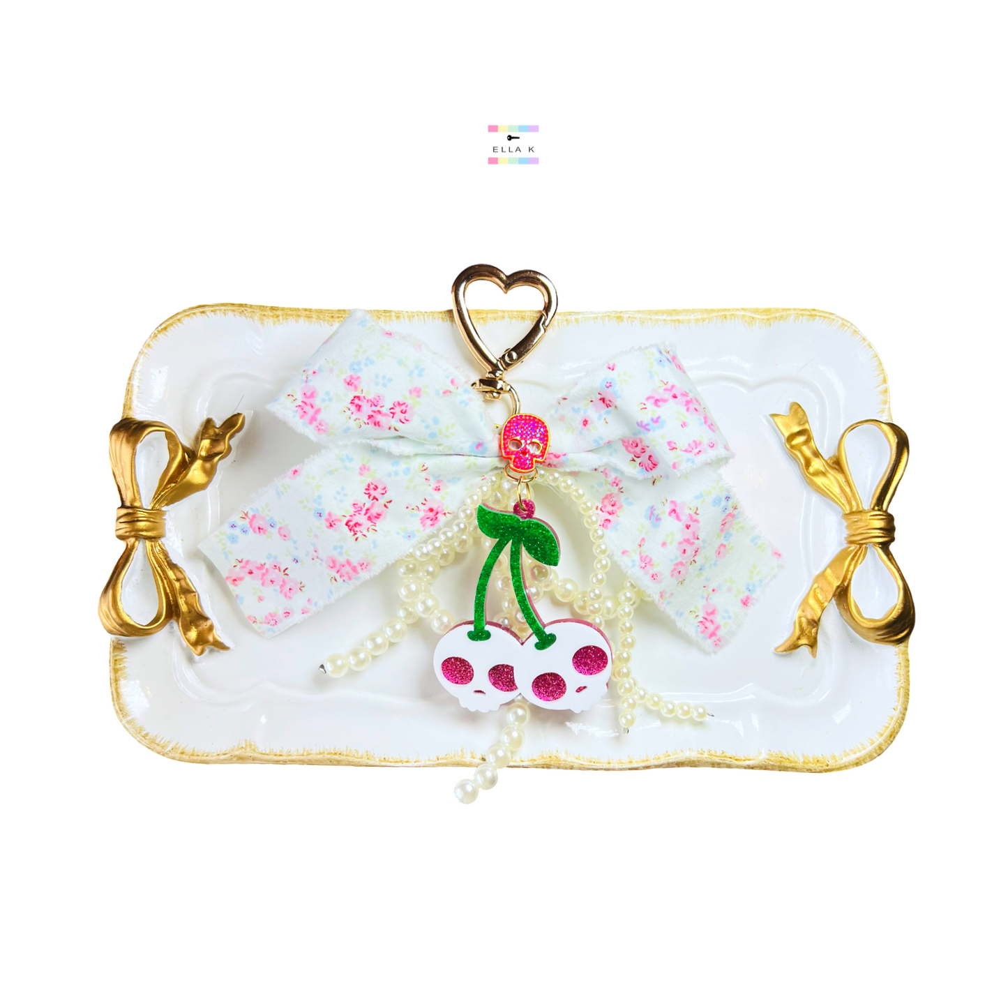 Cute Cherry Skull Bag Charm