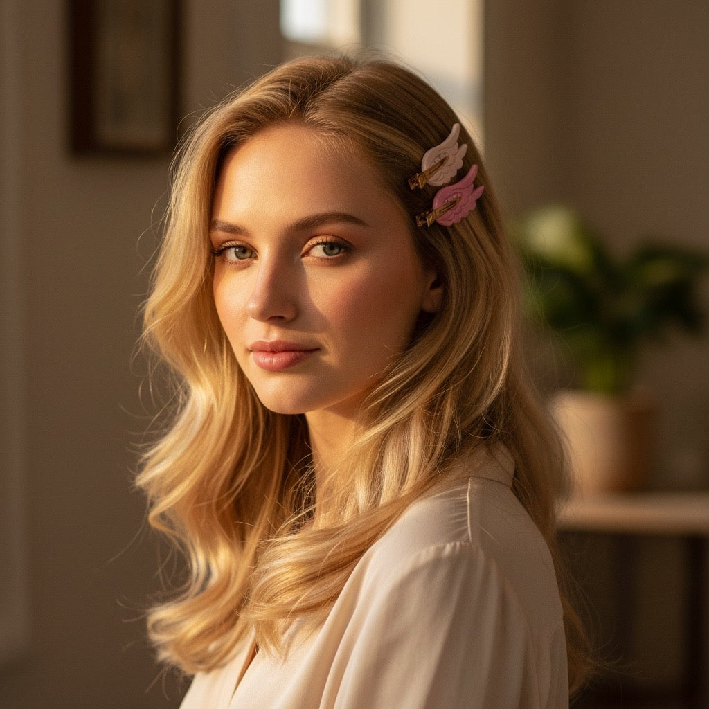 The Seraphine Wing Hair Clip Set