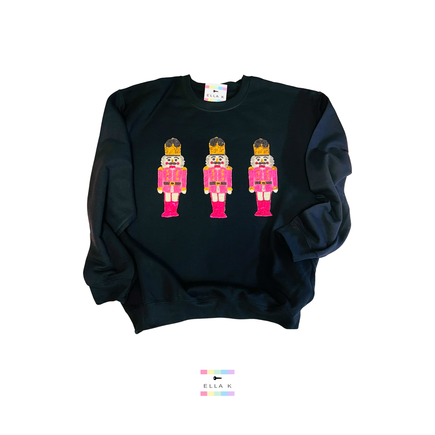 Pink Nutcracker King Trio Black Sweatshirt