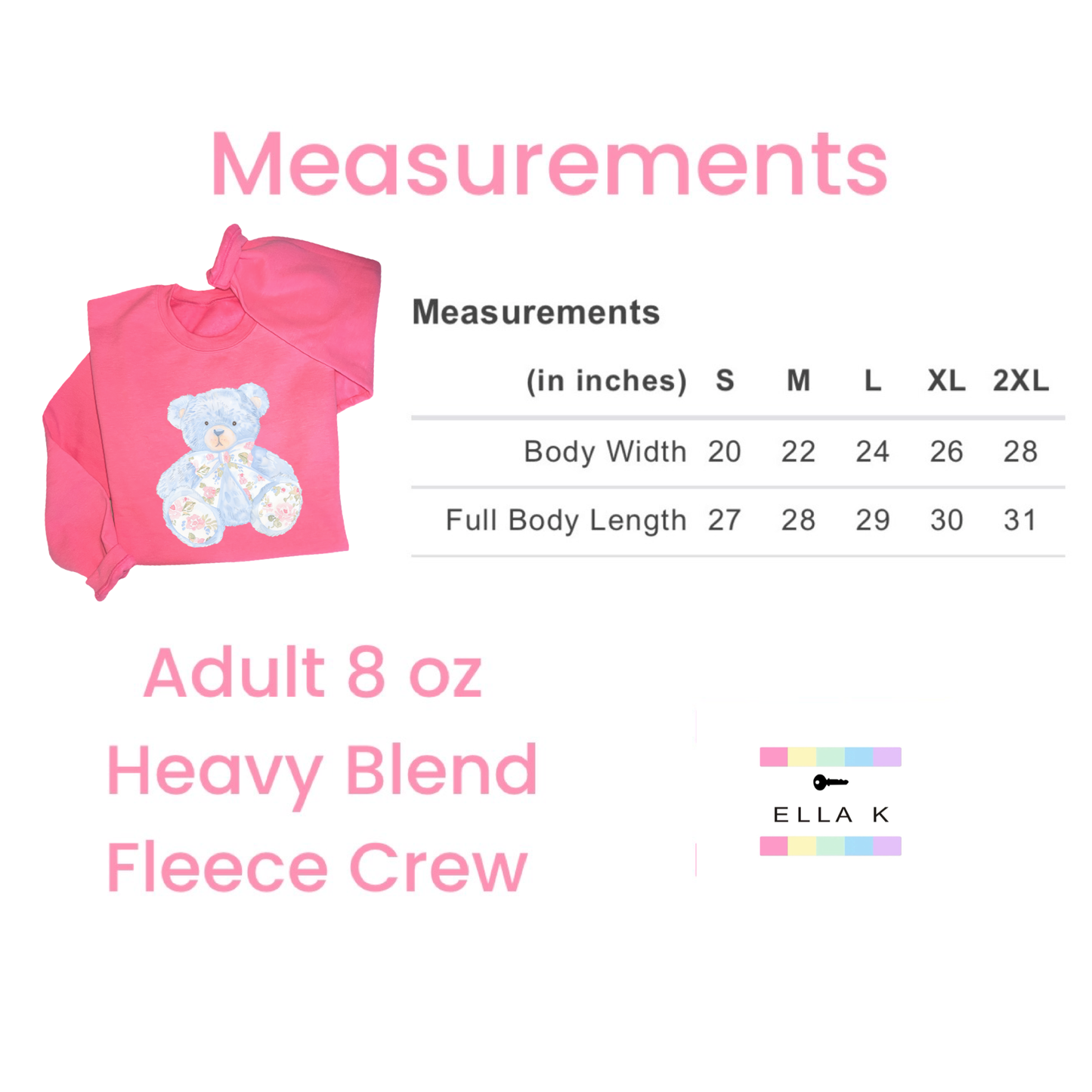 Watercolor Floral Coquette Bear Bow Sweatshirt