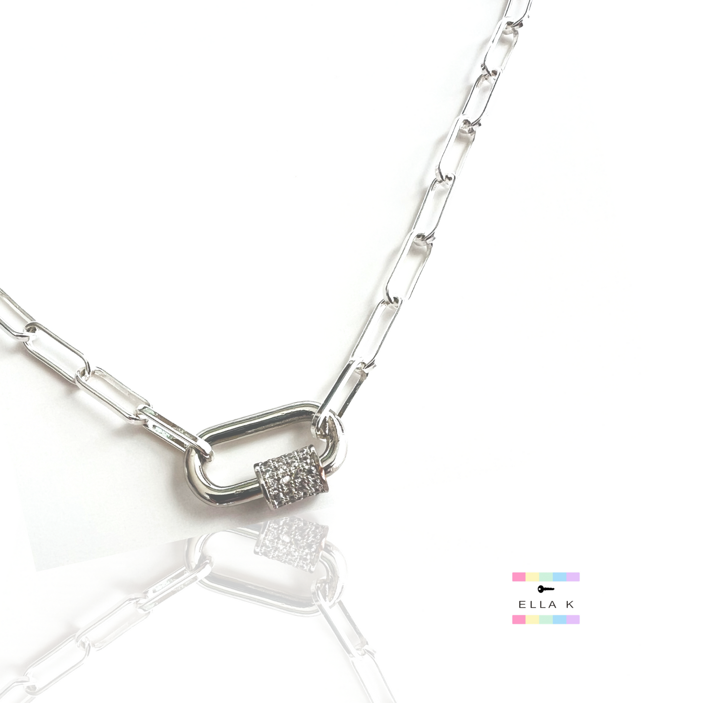 Carabiner Connector Paperclip Necklace