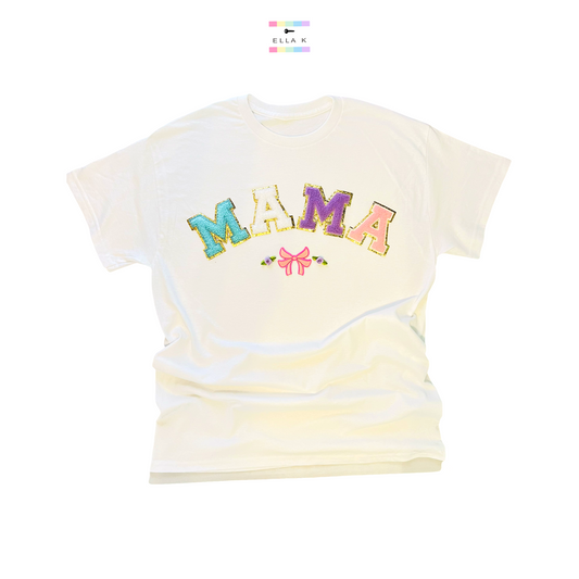 Mama Coquette Bow White Tee