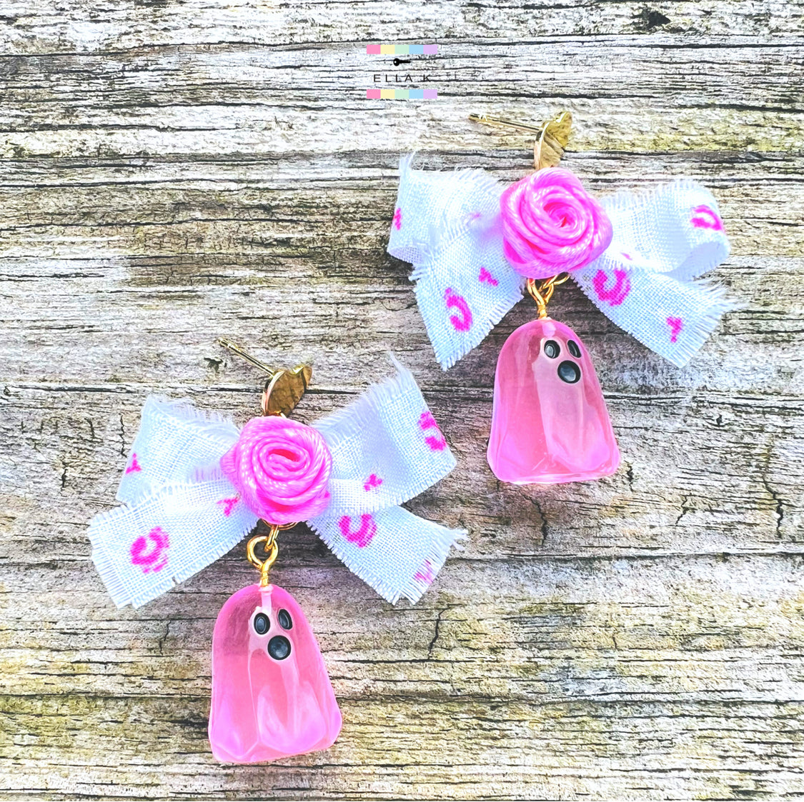 Peony Ghost Earrings