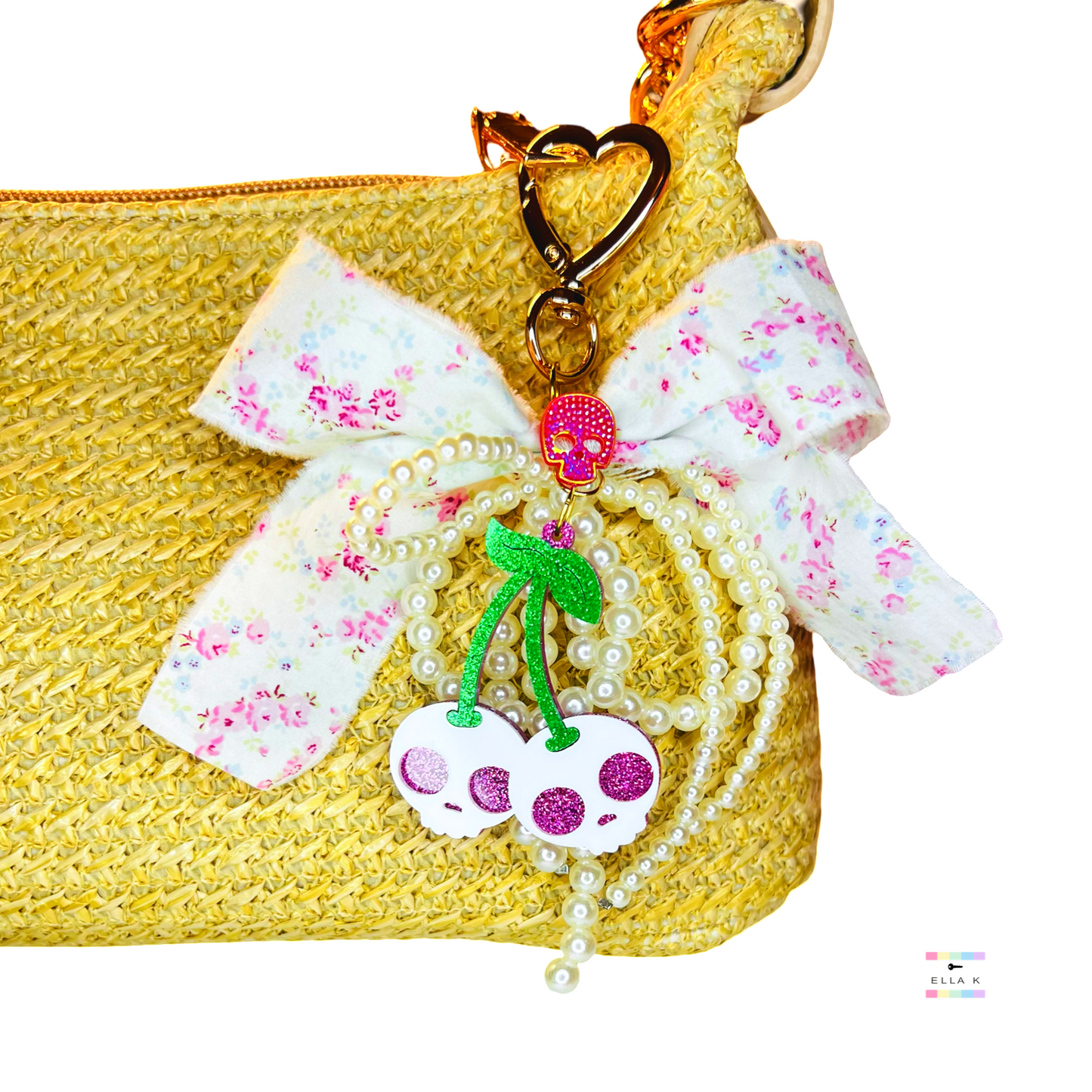 Cute Cherry Skull Bag Charm