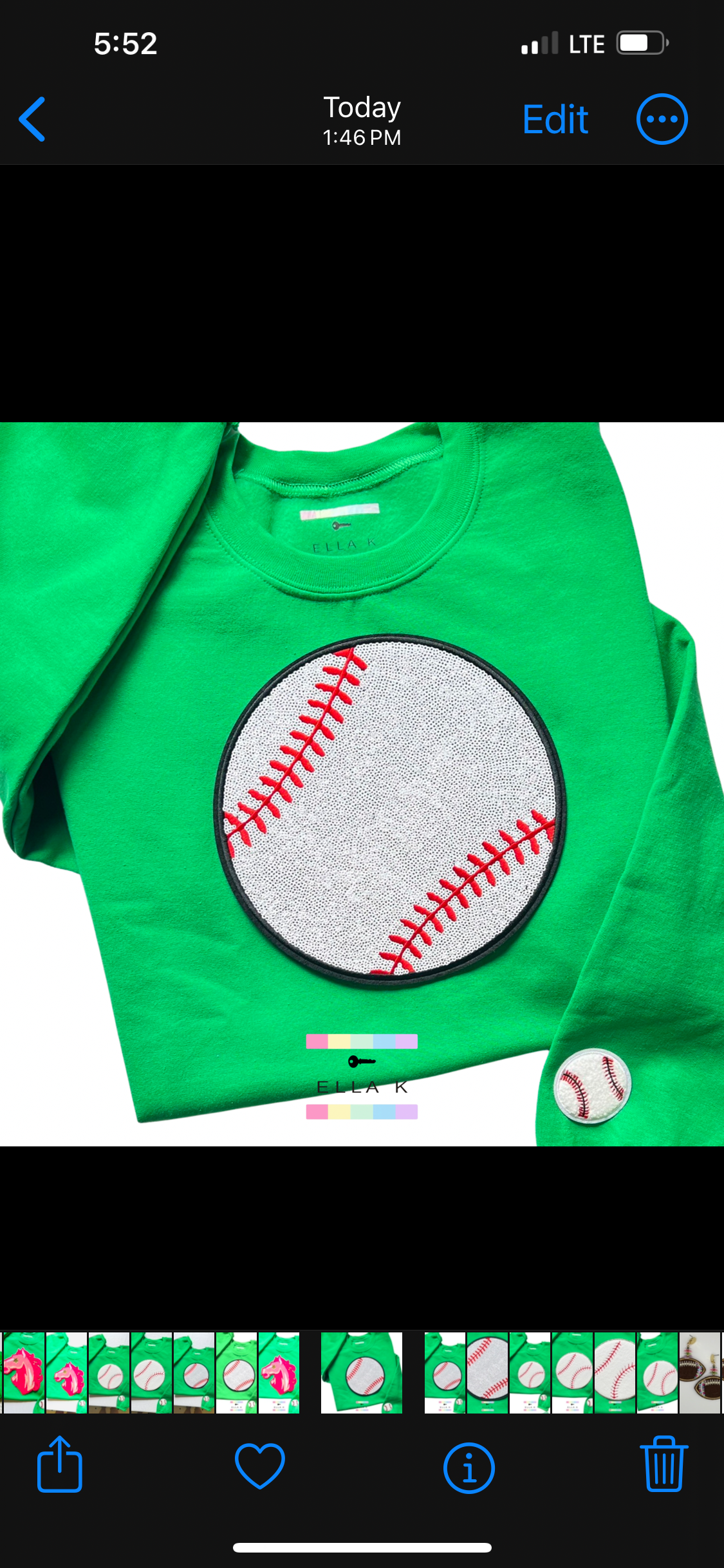 Sequin Baseball Pullover