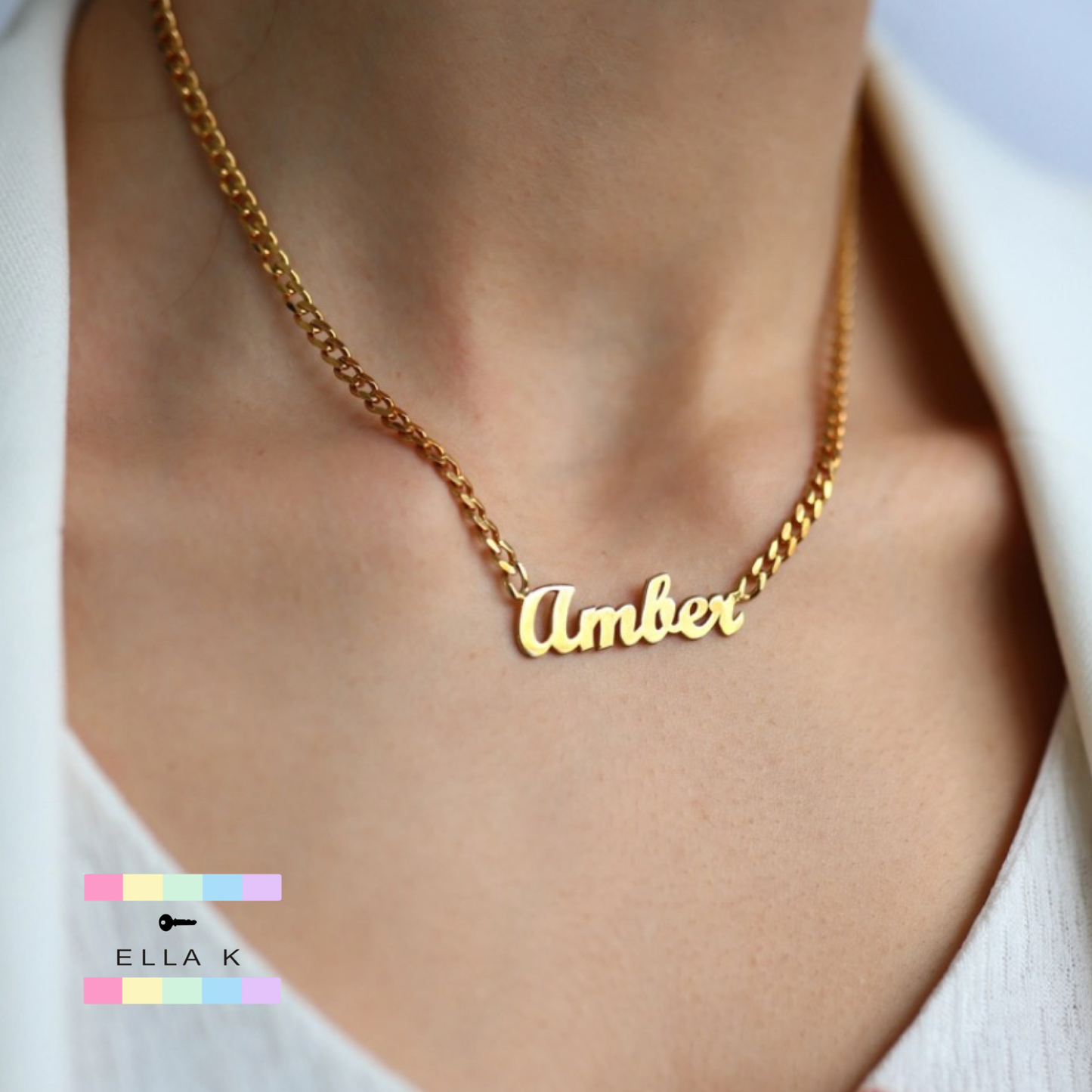 Chunky Chain Name Necklace