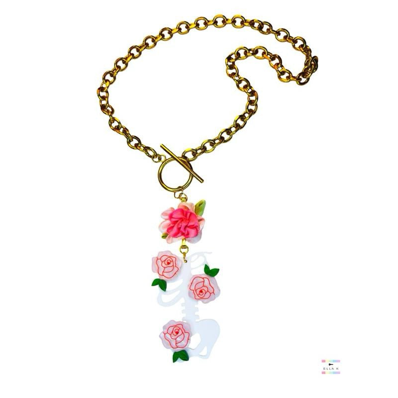 Bones In Bloom Charm Necklace (Copy)