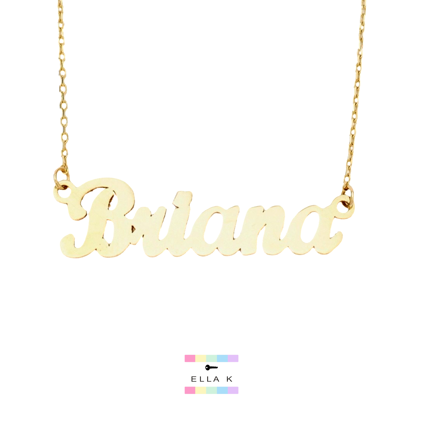 Retro Script Name Necklace