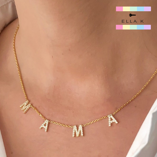 The Original Pave  “MAMA” Necklace