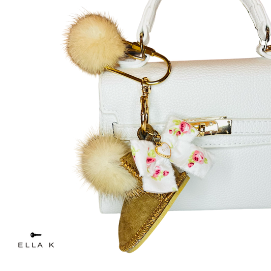 Endless Love Boot Bag Charm / Faux Fur Boot Bag Charm