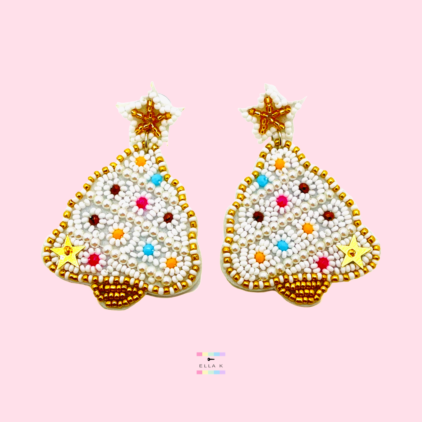 "It's A White Christmas" Christmas Earrings