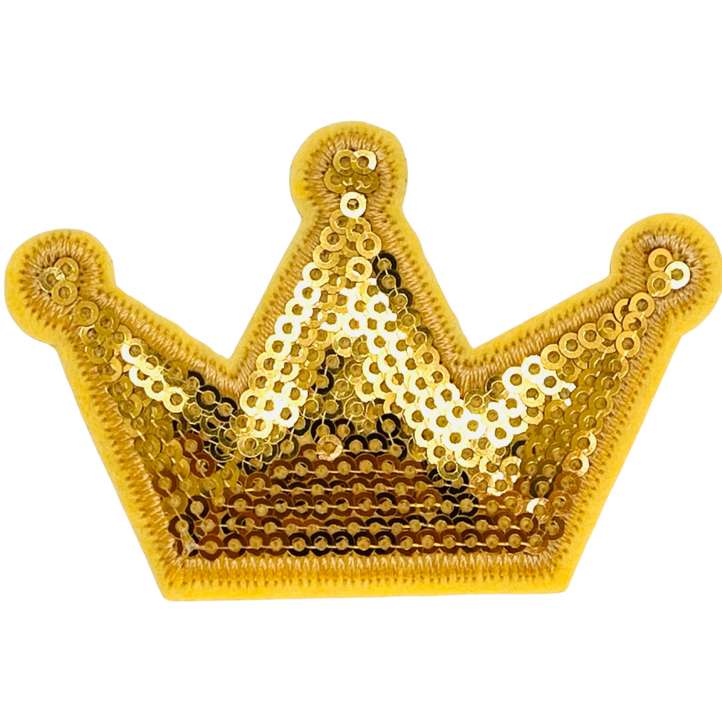 Gold Sequin Crown Patch