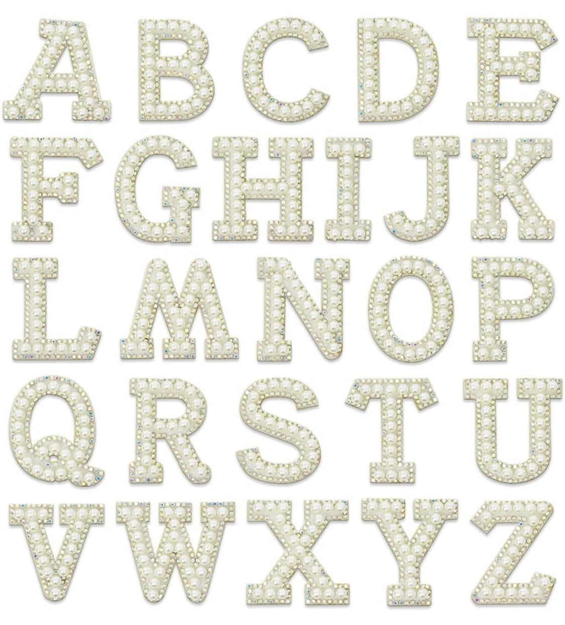 Ella K Pearl Rhinstone Letters