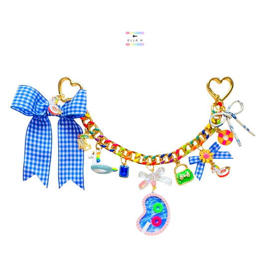 Coquette Gingham Swim Club Bag Charm