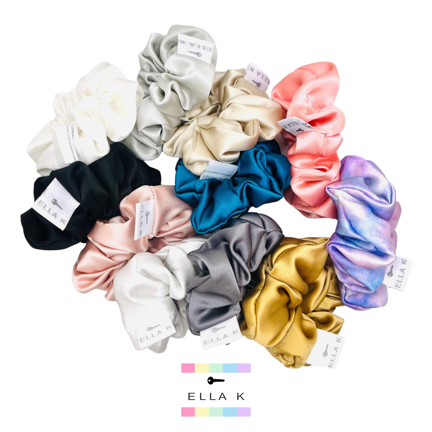 Ella K 100% Pure Mulberry Silk Scrunchie