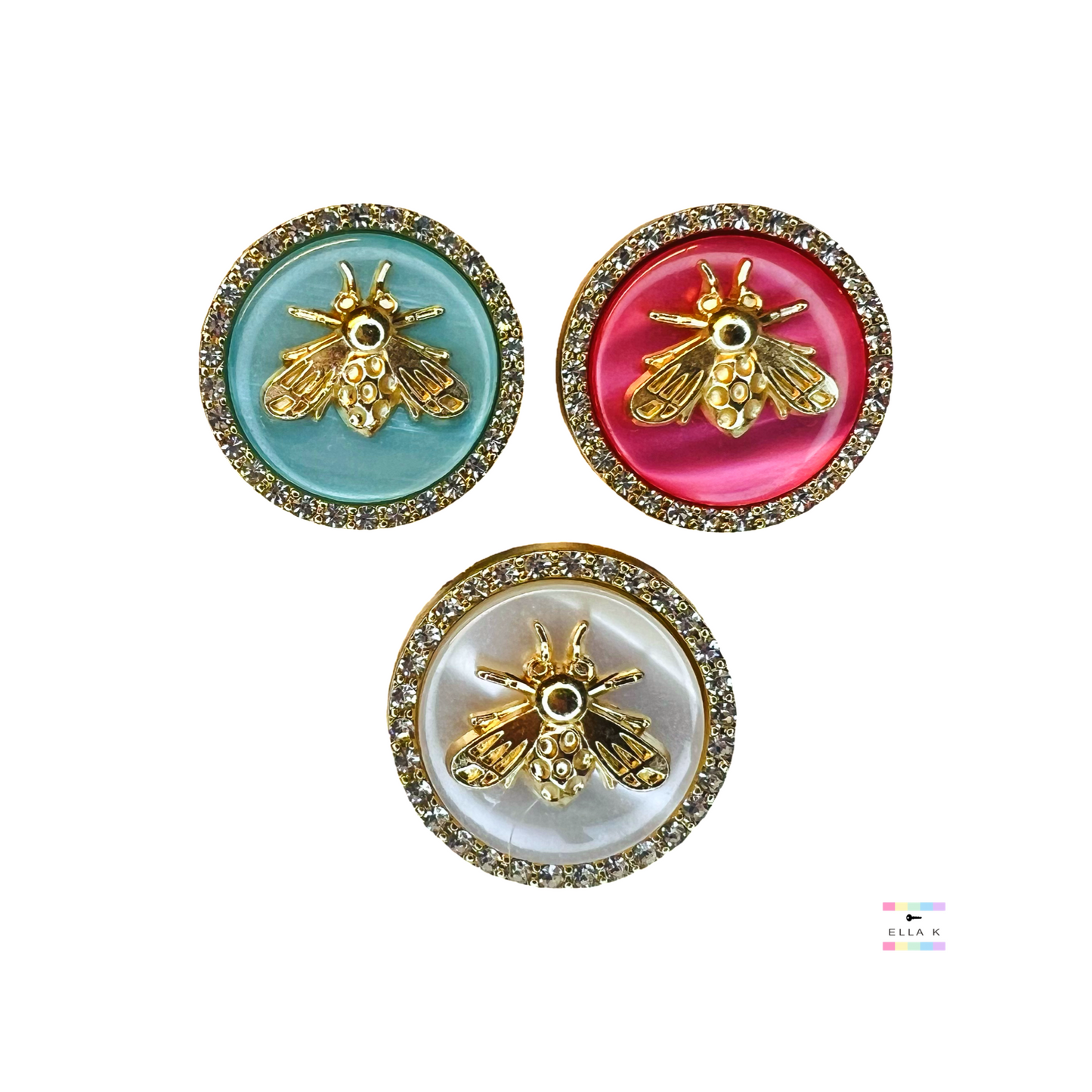 Ballet of the Fancy Bees Button Charm Bracelet